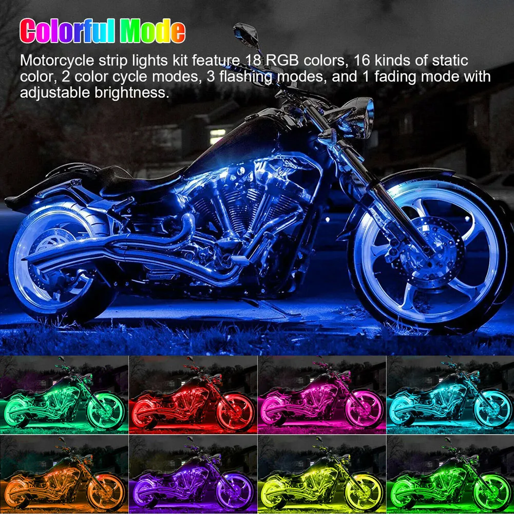 Motorcycle Chassis Atmosphere Lights Motor Vehicle Decorative Neon Light Strip Night Range Bluetooth APP Control Warning Light
Motorcycle Chassis Atmosphere Lights Motor Vehicle Decorative Neon Light Strip Night Range Bluetooth APP Control Warning Light