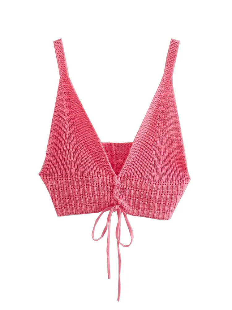 YLJHQX 2022 New Women Summer Sexy Knit Crop Tops Sweet Girls Pink Backless Chest Lacing-up Suspenders
YLJHQX 2022 New Women Summer Sexy Knit Crop Tops Sweet Girls Pink Backless Chest Lacing-up Suspenders