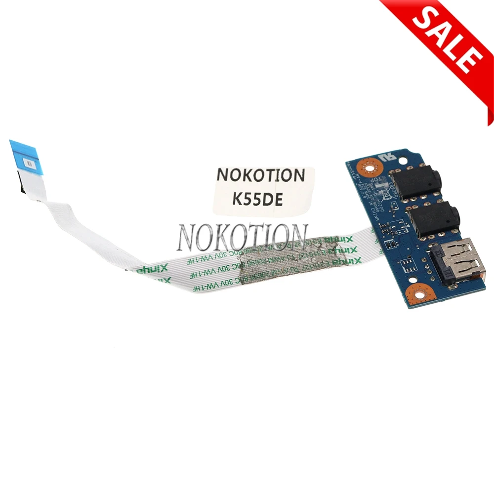 Original free shipping for Asus K55D K55DE K55N K55DR USB AUDIO JACK Audio board USB board with cable
Original free shipping for Asus K55D K55DE K55N K55DR USB AUDIO JACK Audio board USB board with cable