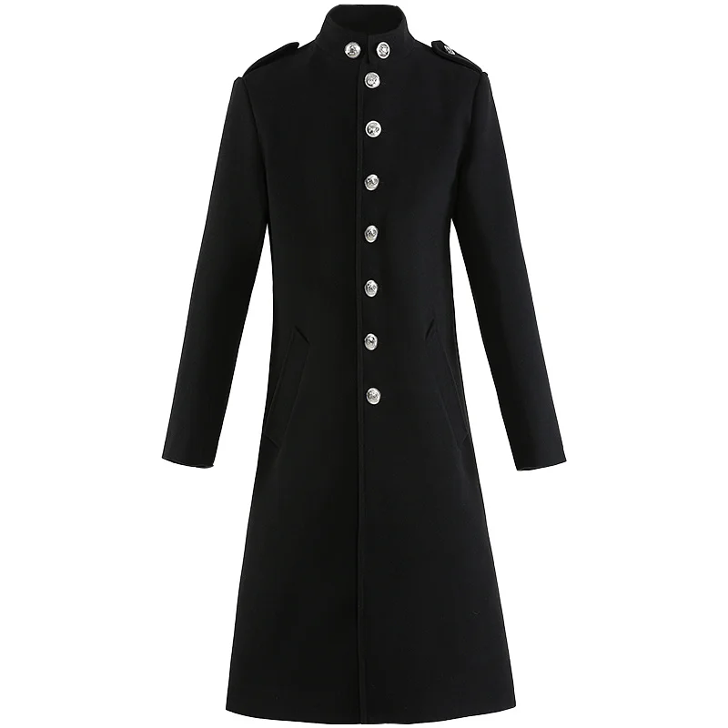 Men's autumn winter new style stand-up collar woolen windbreaker male boutique long coat woolen material metal buckle coat man
Men's autumn winter new style stand-up collar woolen windbreaker male boutique long coat woolen material metal buckle coat man