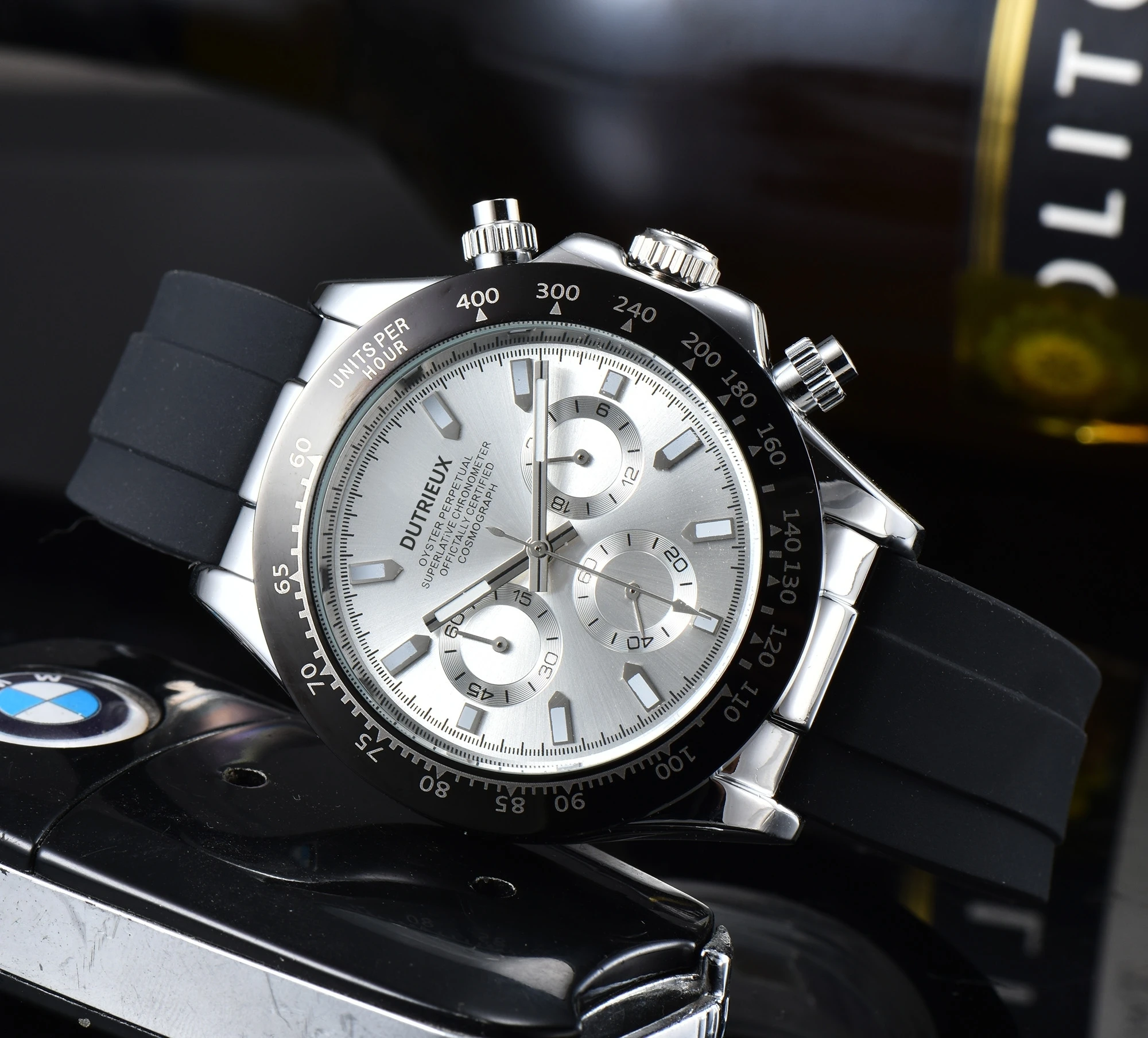 Luxury Brand Watches for Men Auto Date Quartz Movement Good Quality AAA Clock Waterproof Steel Case Famous Wristwatch Silicone
Luxury Brand Watches for Men Auto Date Quartz Movement Good Quality AAA Clock Waterproof Steel Case Famous Wristwatch Silicone