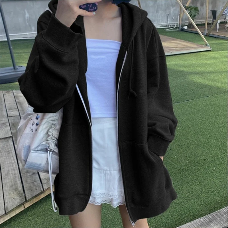 Women's Sports Top Spring Fall Hooded Coat Zipper Sweatshirt Oversized Casual Loose Long Sleeve Fashion Solid Color Streetwear
Women's Sports Top Spring Fall Hooded Coat Zipper Sweatshirt Oversized Casual Loose Long Sleeve Fashion Solid Color Streetwear