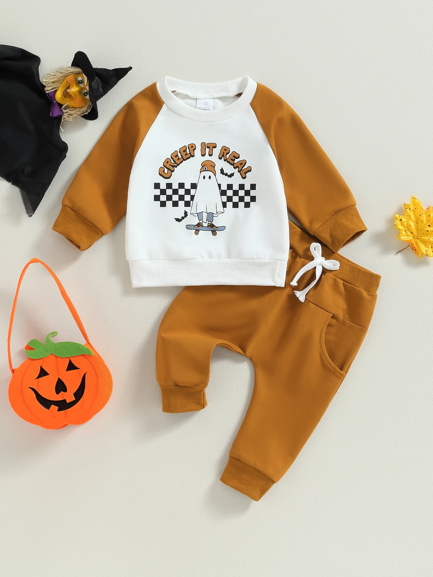 Contrast Color Ghost Letter Pattern Hoodie with Elastic Waist Pants - A Stylish 2-Piece Outfit for Boys in Autumn
Contrast Color Ghost Letter Pattern Hoodie with Elastic Waist Pants - A Stylish 2-Piece Outfit for Boys in Autumn