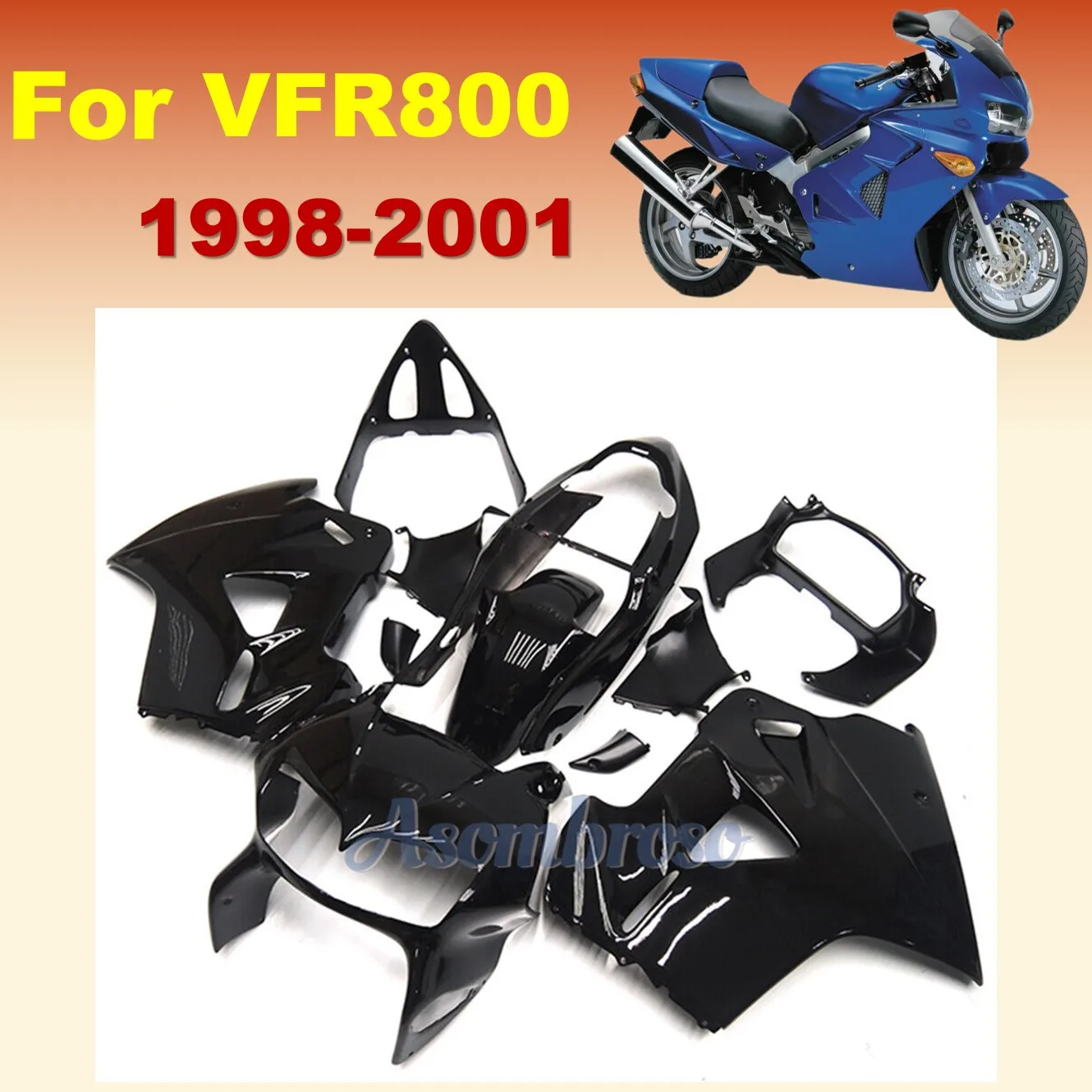 Высококачественный брендовый комплект обтекателей для мотоцикла VFR800 1998 1999 2000 2001