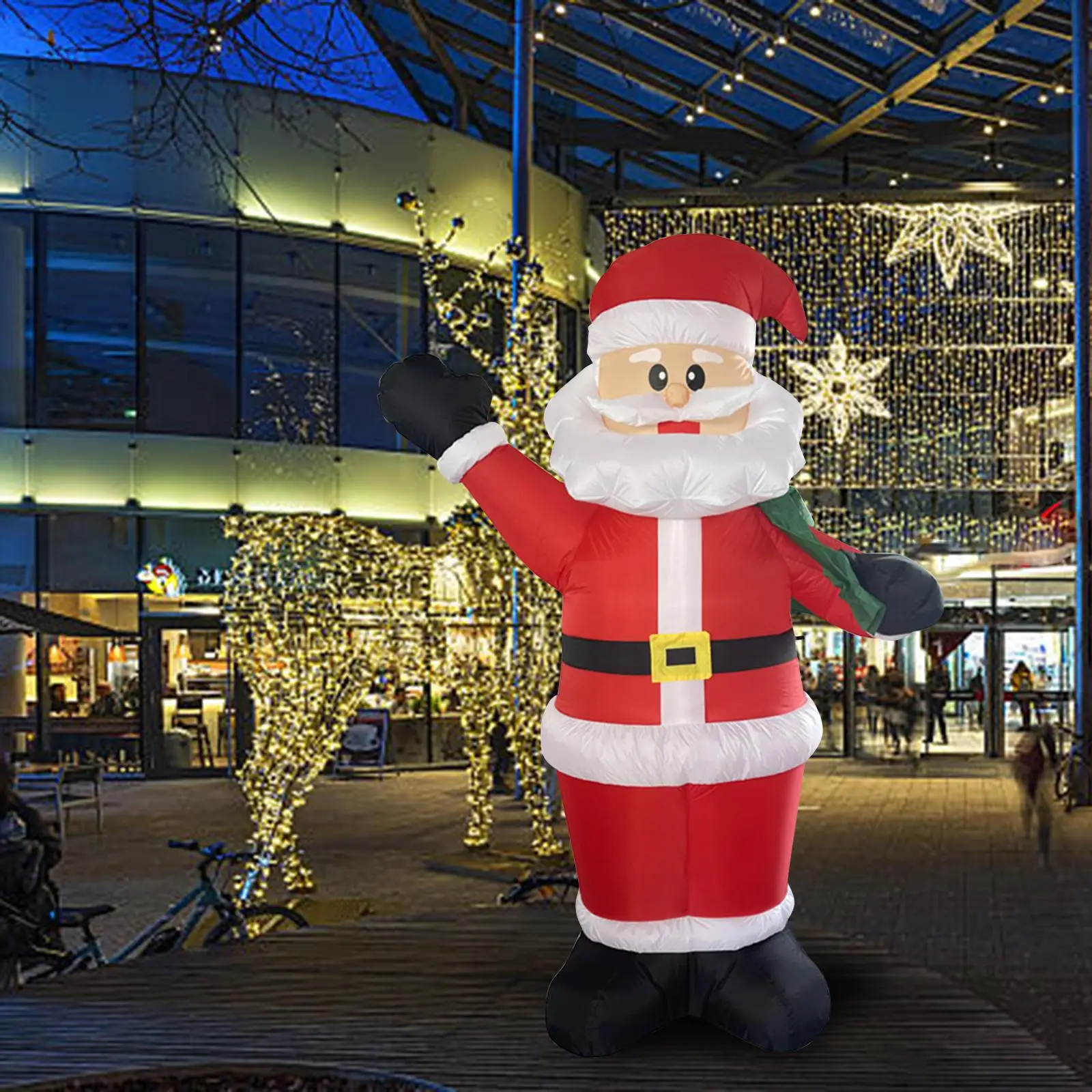 

Надувные игрушки Санта-Клауса, 180 см, декоративная лампа со светодиодный Ной подсветкой, надувной Рождественский Декор на Новый год и Рождес...