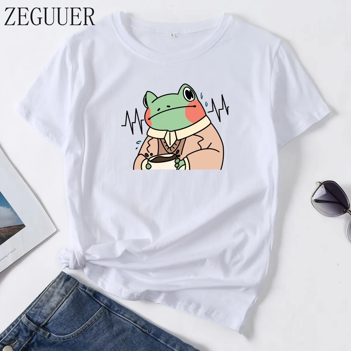Cute Thinking Frog Shirt Woman T-Shirt Short Sleeve T-Shirts Summer Tops for Women Kawaii Graphic Tee Female Shirt Clothes Top
Cute Thinking Frog Shirt Woman T-Shirt Short Sleeve T-Shirts Summer Tops for Women Kawaii Graphic Tee Female Shirt Clothes Top