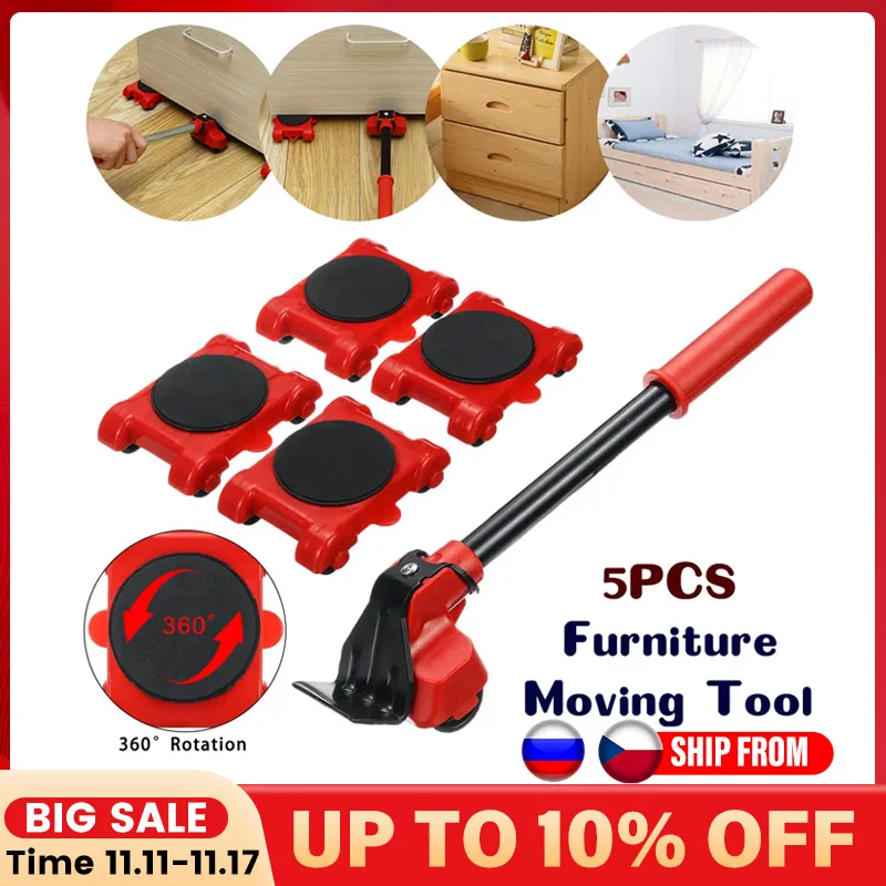 5pcs set Furniture Lifter Heavy Duty Furniture Mover Transport Moving System 4 Move Roller 1 Wheel Bar Lifting Hand Tool Set
5pcs set Furniture Lifter Heavy Duty Furniture Mover Transport Moving System 4 Move Roller 1 Wheel Bar Lifting Hand Tool Set