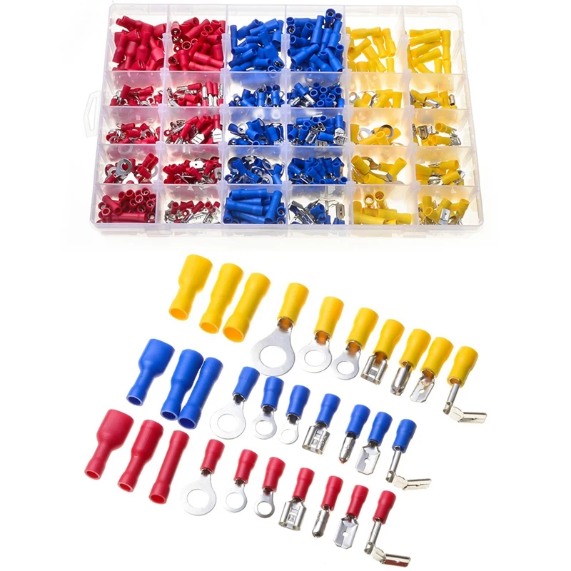 720 PCS Electrical Wire Connector, Simple Wire Insertion Insulated Wire Crimping Terminal, Cold Crimping Terminal Box
720 PCS Electrical Wire Connector, Simple Wire Insertion Insulated Wire Crimping Terminal, Cold Crimping Terminal Box