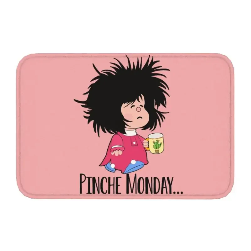 

Персонализированный Забавный коврик Pinche с понедельника Mafalda, Противоскользящий коврик Quino, Аргентина, комикс, ванная комната, кухня, искусственный ковер 40*60 см