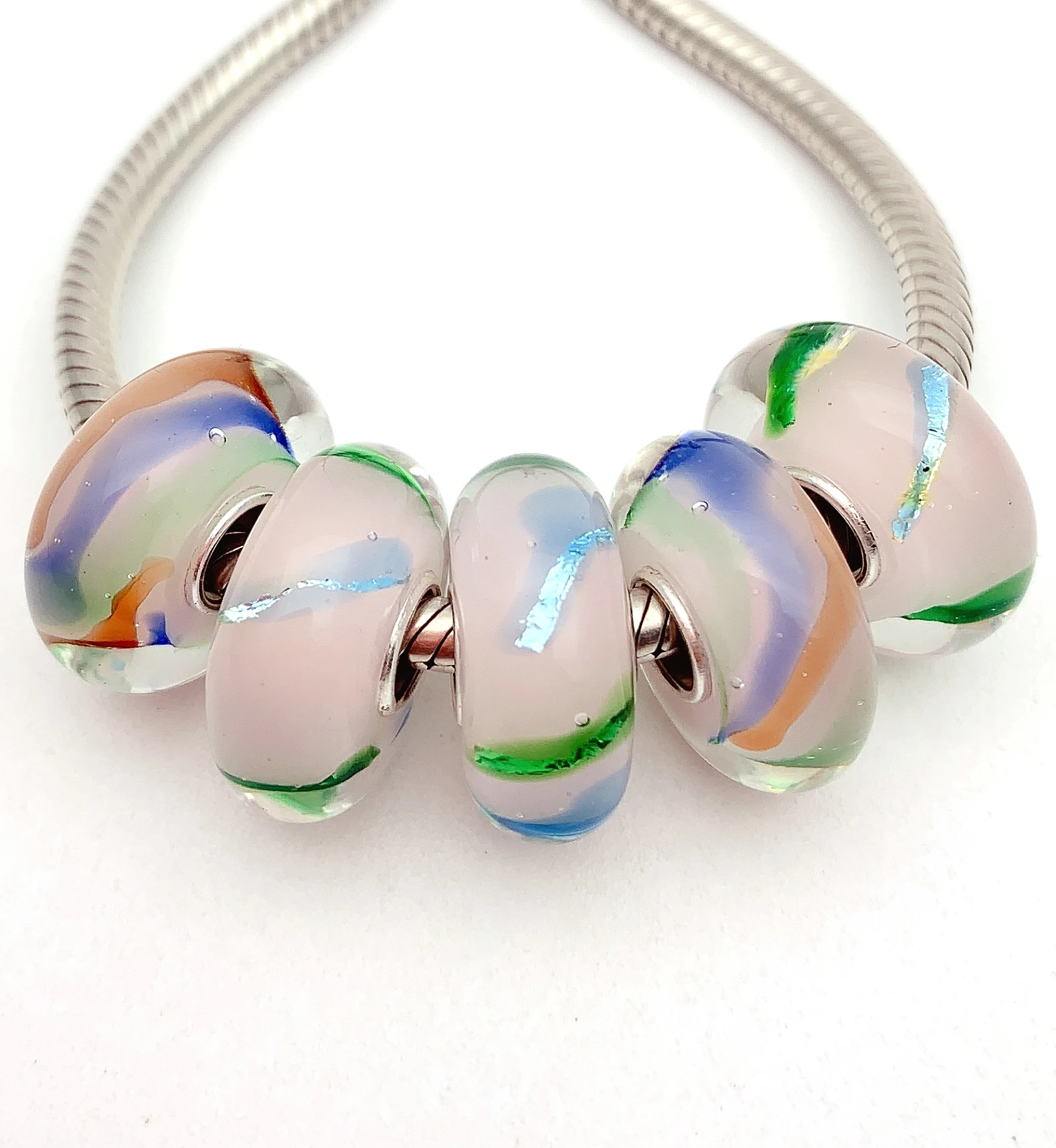YG519 5X 100% Authenticity S925 Sterling Silver Beads Murano Glassbeads NEW Fit European Charms Bracelet Diy Jewelry Lampwork
YG519 5X 100% Authenticity S925 Sterling Silver Beads Murano Glassbeads NEW Fit European Charms Bracelet Diy Jewelry Lampwork