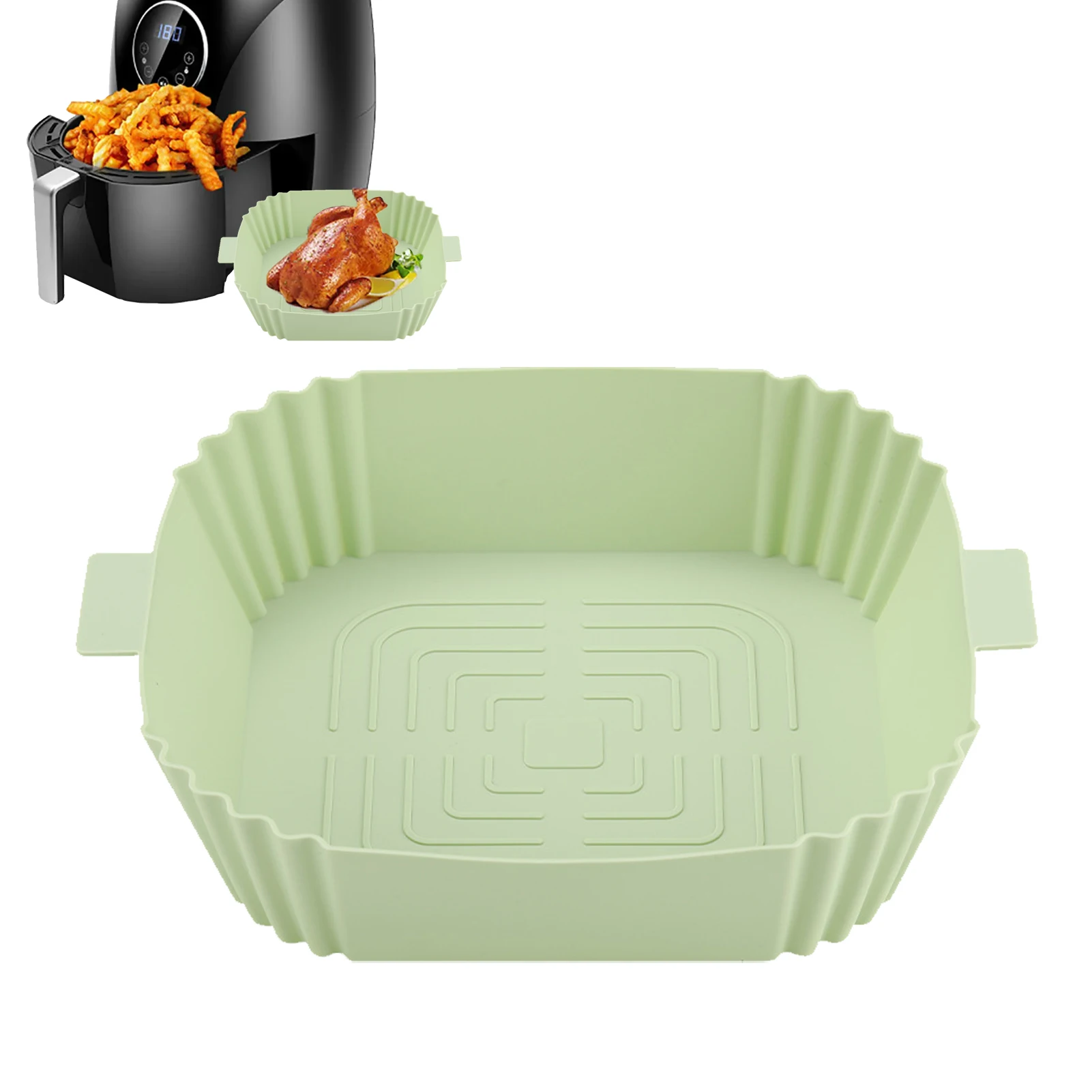 Silicone Reusable Air Fryer Pan Airfryer Liners Heat-resistant Replacement Of Parchment Liner Paper For Microwave Oven Non-stick
Silicone Reusable Air Fryer Pan Airfryer Liners Heat-resistant Replacement Of Parchment Liner Paper For Microwave Oven Non-stick