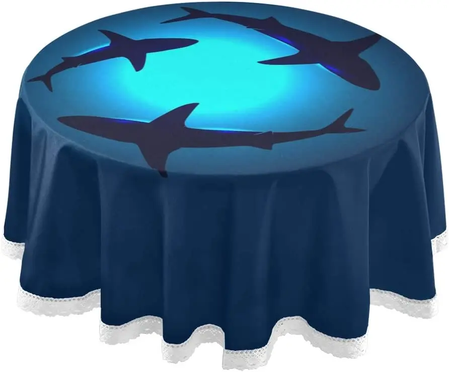 Underwater Shark Round Tablecloth Beach Ocean Sea Animal Table Cloth Cover Mat Lace Washable Polyester 60" Dining Decorative
Underwater Shark Round Tablecloth Beach Ocean Sea Animal Table Cloth Cover Mat Lace Washable Polyester 60" Dining Decorative