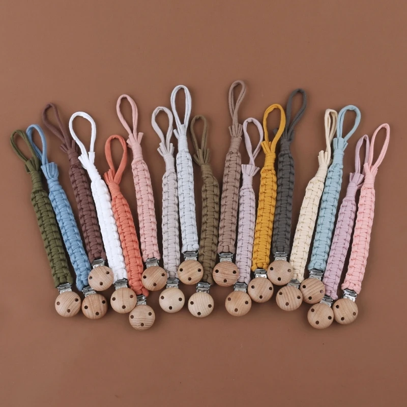 M76C Cotton Handmade Crochet Pacifier Chain Soft Newborn Soothing Pacifier Beech Wood Clip Baby Chew Toy Christmas Gift
M76C Cotton Handmade Crochet Pacifier Chain Soft Newborn Soothing Pacifier Beech Wood Clip Baby Chew Toy Christmas Gift