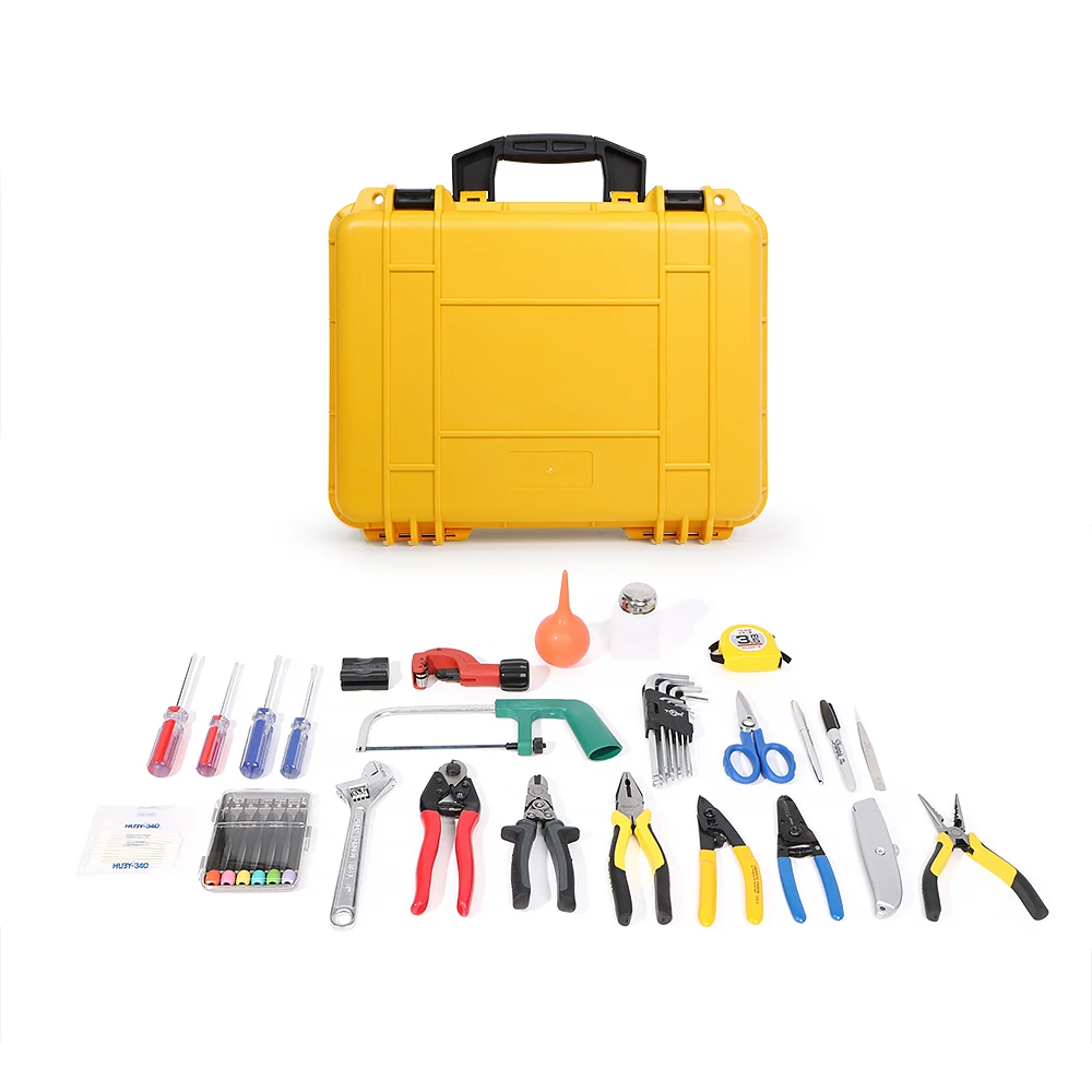 210205 Optical Fiber Fusion Splicing Toolkit Assembly With Longitudinal Buffer Tube Slitter And Steel Wire Rope Cable Cutter
210205 Optical Fiber Fusion Splicing Toolkit Assembly With Longitudinal Buffer Tube Slitter And Steel Wire Rope Cable Cutter
