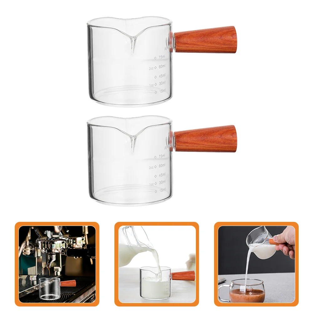 2 Pcs Measuring Cup Espresso Concentrate Double Pitcher Milk Glass Making Wood Pouring
2 Pcs Measuring Cup Espresso Concentrate Double Pitcher Milk Glass Making Wood Pouring
