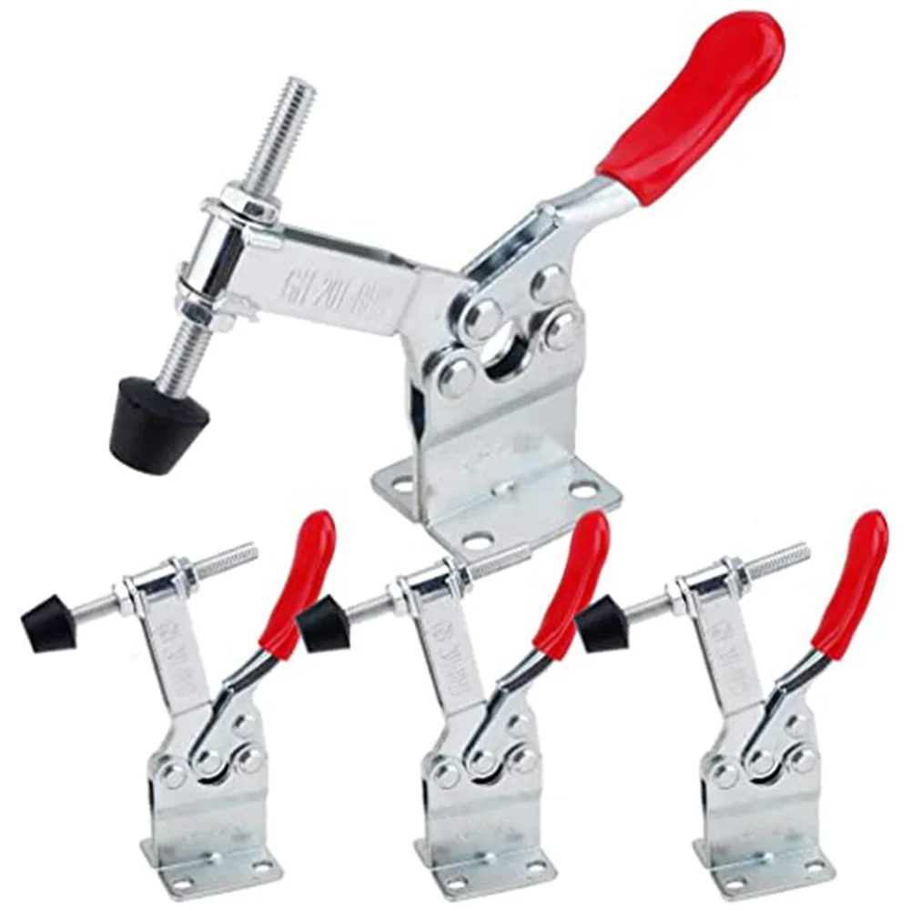 High Carbon Steel Toggle Clamp PVC Rubber Sleeve Handle Non-slip Wear-resistant 90kg 198lbs Quick Release Clamp Woodworking Tool
High Carbon Steel Toggle Clamp PVC Rubber Sleeve Handle Non-slip Wear-resistant 90kg 198lbs Quick Release Clamp Woodworking Tool