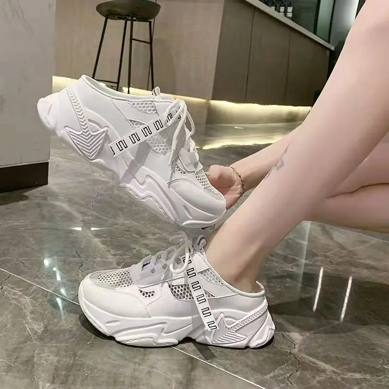 Dad slippers women's spring 2022 new breathable mesh casual heightened sponge cake thick bottom sports half slippers women 35-40
Dad slippers women's spring 2022 new breathable mesh casual heightened sponge cake thick bottom sports half slippers women 35-40