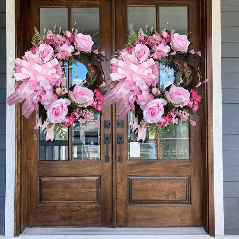 Pink Christmas Wreath Champagne Christmas Wreath With Bow Window Front Door Autumn Garlands Decorations Home
Pink Christmas Wreath Champagne Christmas Wreath With Bow Window Front Door Autumn Garlands Decorations Home