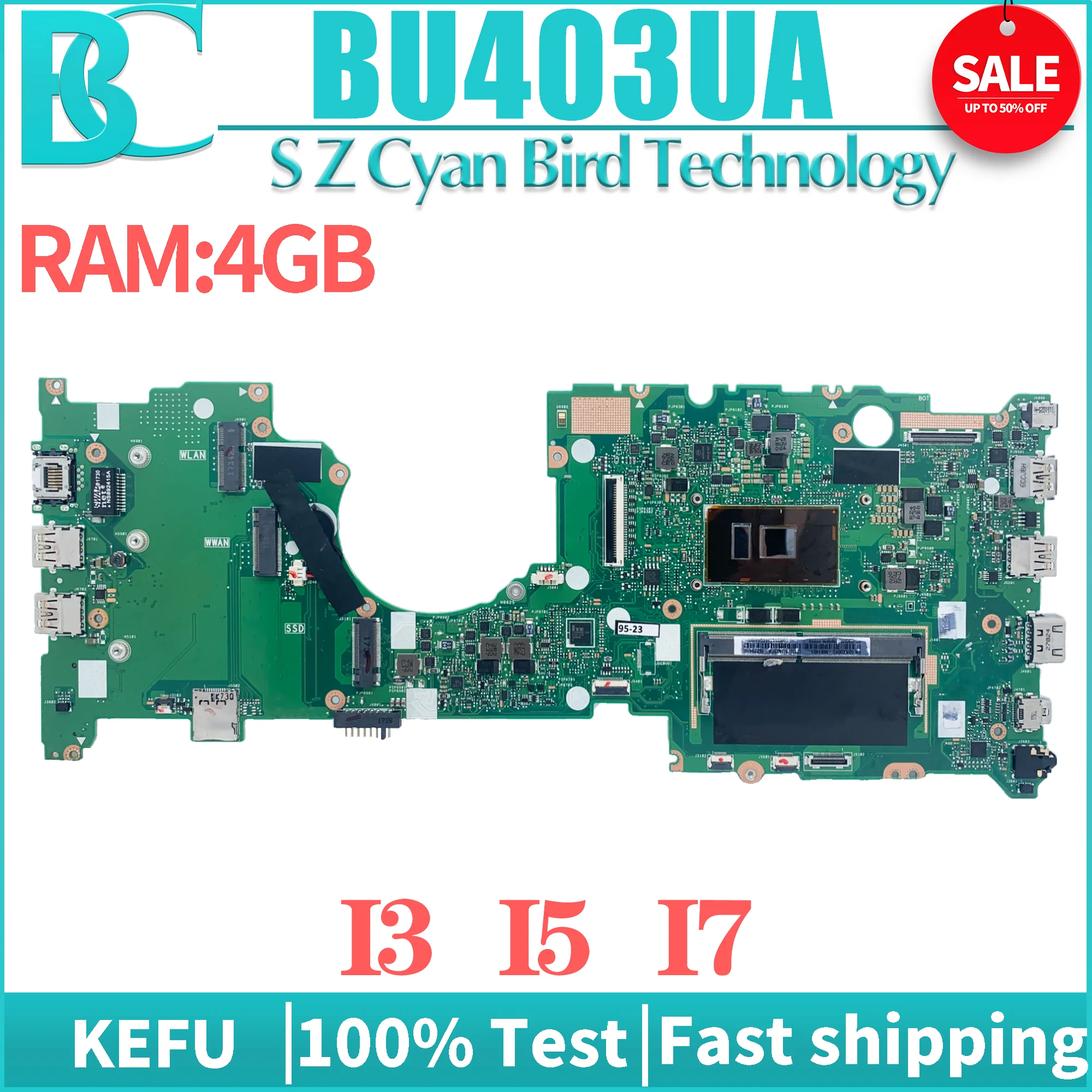 KEFU Mainboard BU403U For ASUS PRO B8430UA BU403UA PU403UA P5430UA Laptop Motherboard I3 I5 I7 6th Gen 4G/RAM 100% TEST OK
KEFU Mainboard BU403U For ASUS PRO B8430UA BU403UA PU403UA P5430UA Laptop Motherboard I3 I5 I7 6th Gen 4G/RAM 100% TEST OK