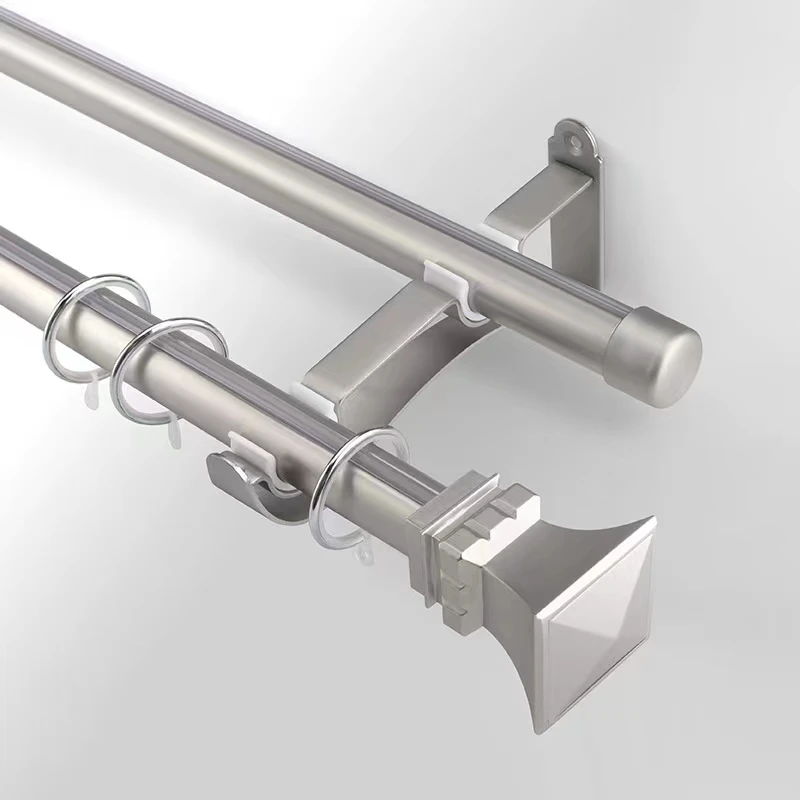 Modern Style Silvery Color 304 Stainless Steel Double Curtain Rod Diameter 28mm Pole and Accessories For Bedroom/Living Room
Modern Style Silvery Color 304 Stainless Steel Double Curtain Rod Diameter 28mm Pole and Accessories For Bedroom/Living Room