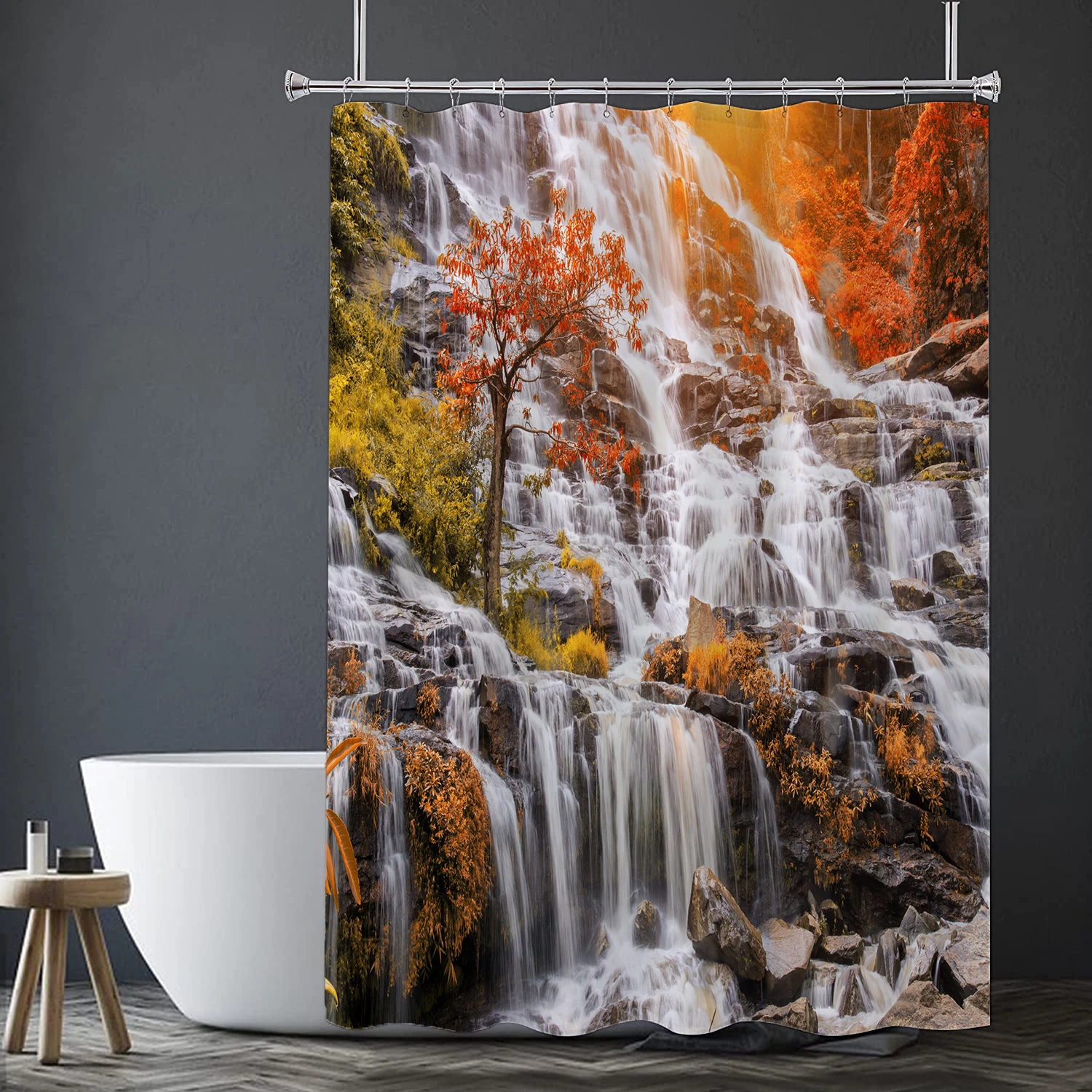 Natural Scenery Shower Curtain Set Waterfall Landscape Home Bathtub Decor Waterproof Polyester Cloth Bathroom Curtains
Natural Scenery Shower Curtain Set Waterfall Landscape Home Bathtub Decor Waterproof Polyester Cloth Bathroom Curtains