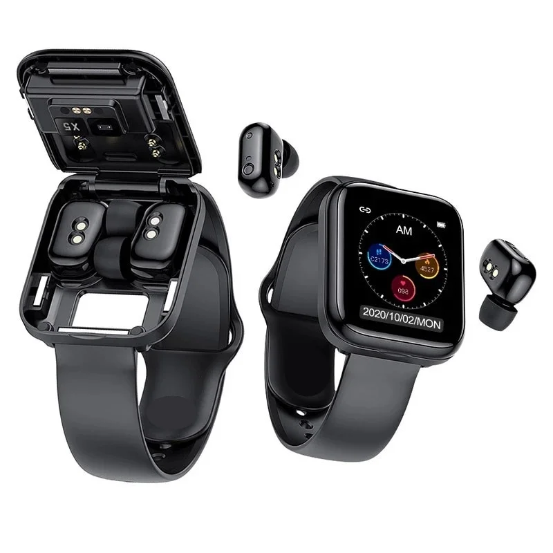 Умные часы X5 TWS, Bluetooth-гарнитура, беспроводные наушники, два в одном, 1,54 дюйма, звонки, музыка, спортивные модные Смарт-часы Android IOS
Умные часы X5 TWS, Bluetooth-гарнитура, беспроводные наушники, два в одном, 1,54 дюйма, звонки, музыка, спортивные модные Смарт-часы Android IOS