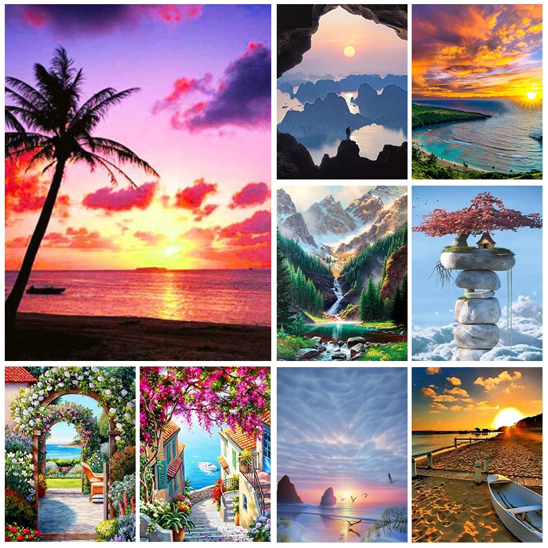 5D DIY Diamond Painting Landscape Sunset Beach Rhinestone Embroidery Painting Full Round Diamond Mosaic Home Decor Gift
5D DIY Diamond Painting Landscape Sunset Beach Rhinestone Embroidery Painting Full Round Diamond Mosaic Home Decor Gift