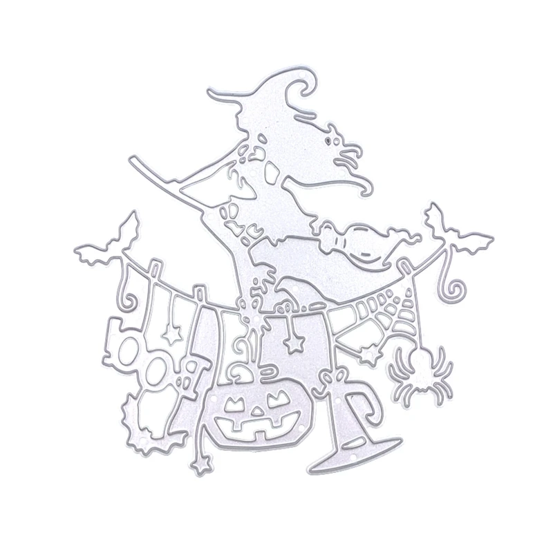 Flying Witch with Bat Garland Metal Cutting Dies Stencil DIY Embossing Template
Flying Witch with Bat Garland Metal Cutting Dies Stencil DIY Embossing Template