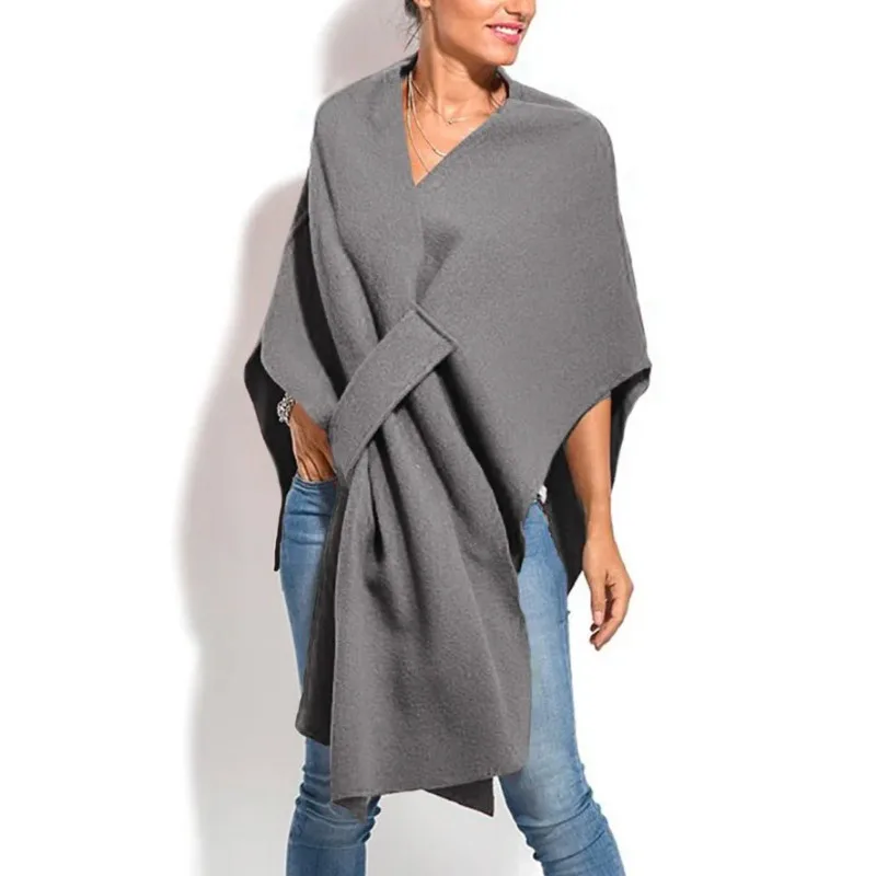 Mid-Length Solid Color Wool Jackets Outwear Y2K Loose Capes Irregular Cropped Batwing Sleeve Ponchos Shawl Cape Lady Cape
Mid-Length Solid Color Wool Jackets Outwear Y2K Loose Capes Irregular Cropped Batwing Sleeve Ponchos Shawl Cape Lady Cape