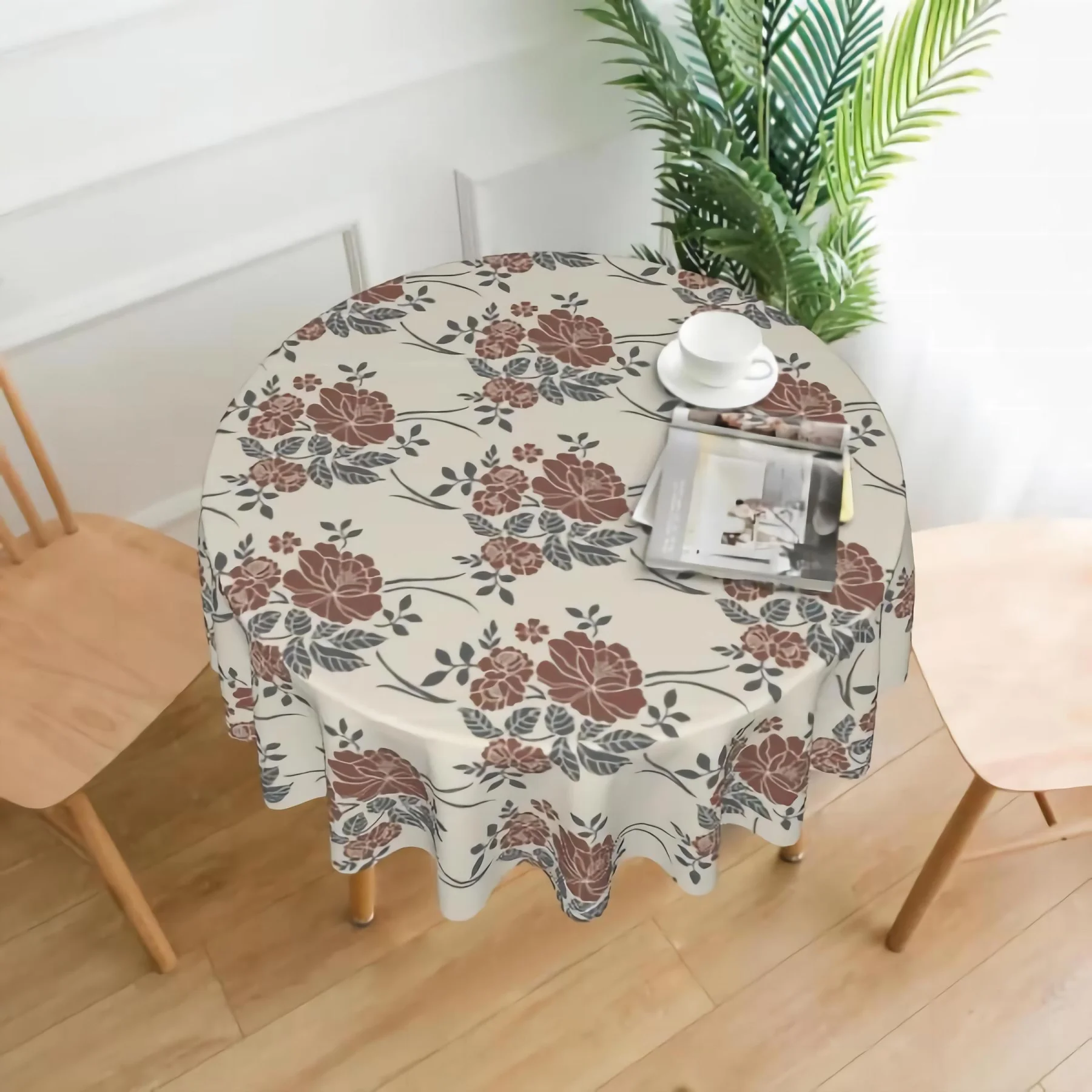 Vintage Plant Flowers Round Table Cloth Waterproof Resistant Wrinkle And Washable Table Cover 150 CM Diameter
Vintage Plant Flowers Round Table Cloth Waterproof Resistant Wrinkle And Washable Table Cover 150 CM Diameter