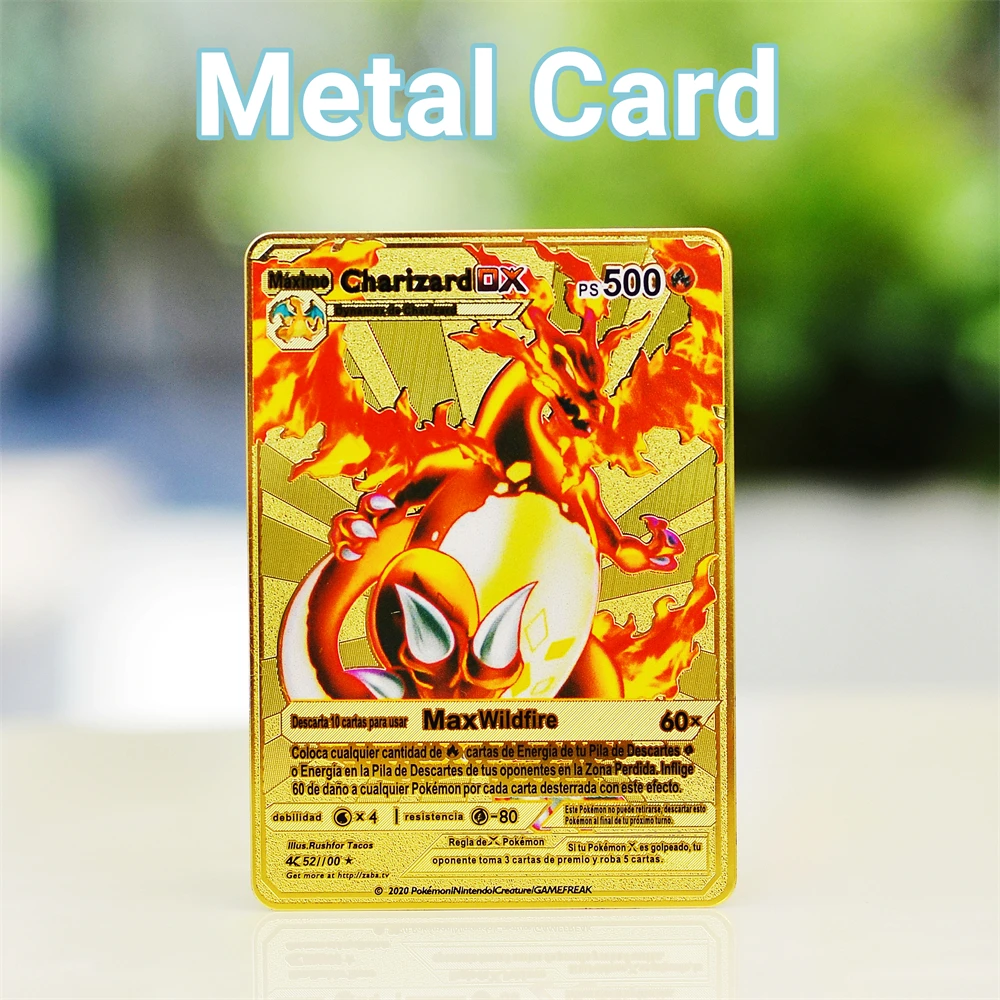 Metal Pokemon Letters Pokémon Metal Card Charizard Vmax Pikachu Mewtwo Gx Pokimon Gold Cards Anime Real Iron Letter Children Toy
Metal Pokemon Letters Pokémon Metal Card Charizard Vmax Pikachu Mewtwo Gx Pokimon Gold Cards Anime Real Iron Letter Children Toy