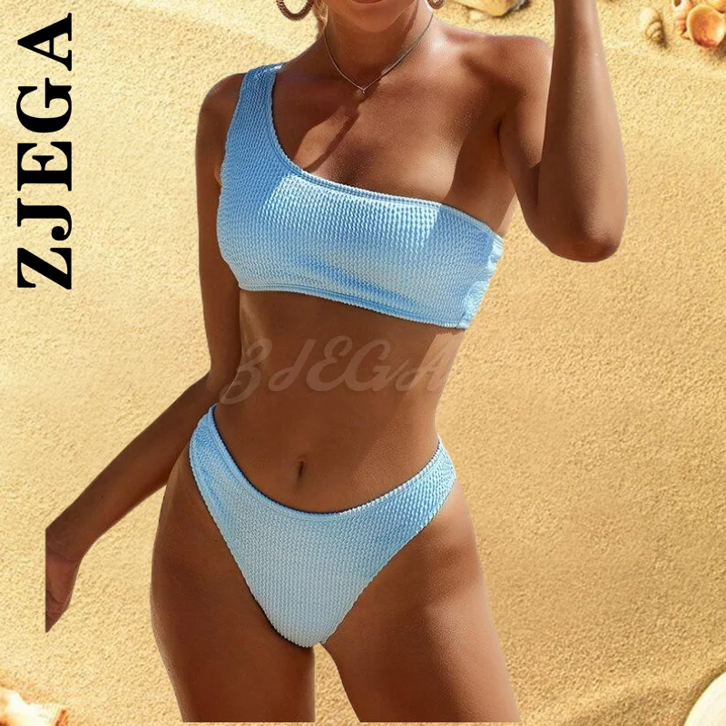 Zjega Bandeau Swimwear Women One Shoulder Ribbed Sexy Bikinis Women Swimsuits Bathing Suits Solid Brazilian Biquini Set
Zjega Bandeau Swimwear Women One Shoulder Ribbed Sexy Bikinis Women Swimsuits Bathing Suits Solid Brazilian Biquini Set