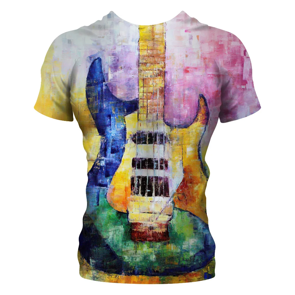 Vintage T-Shirts For Men 3d Oil Painting Guitar Print Men'S Clothing Street Designer Short Sleeved Daily Tops Oversized T Shirts
Vintage T-Shirts For Men 3d Oil Painting Guitar Print Men'S Clothing Street Designer Short Sleeved Daily Tops Oversized T Shirts