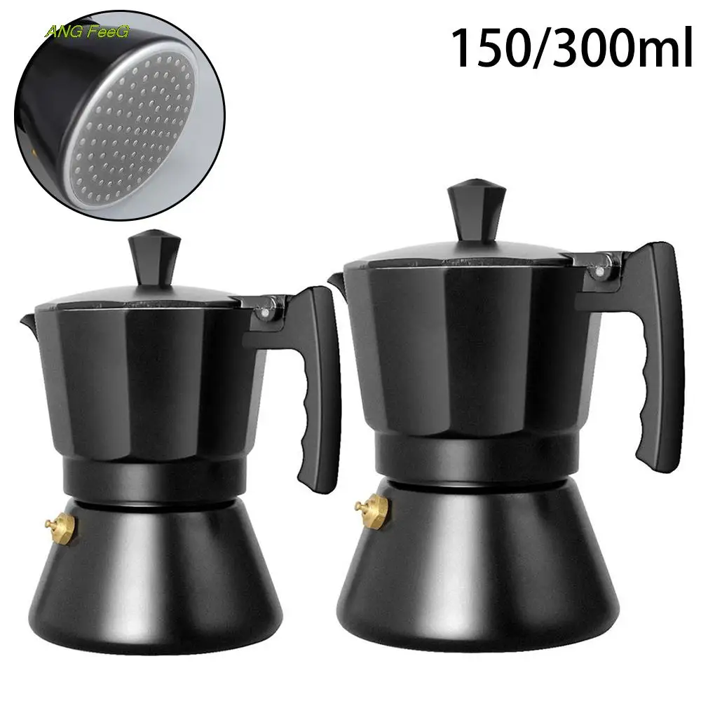 1pc 150/300ML Aluminum Moka Espresso Coffee Maker Black Percolator For Induction Cooker Pot Coffeeware Kitchen Accessories
1pc 150/300ML Aluminum Moka Espresso Coffee Maker Black Percolator For Induction Cooker Pot Coffeeware Kitchen Accessories