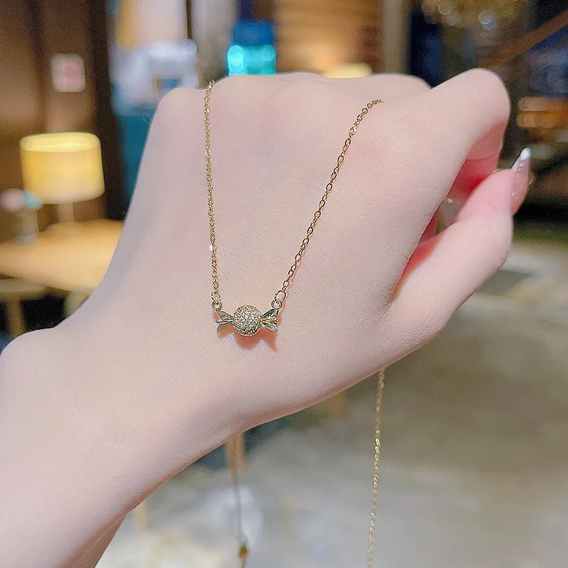 Bow Candy Necklace Fashion Sweet Zircon Pendant Stainless Steel Necklace Women's Choker Necklace Elegant Wedding Girls Jewelry
Bow Candy Necklace Fashion Sweet Zircon Pendant Stainless Steel Necklace Women's Choker Necklace Elegant Wedding Girls Jewelry