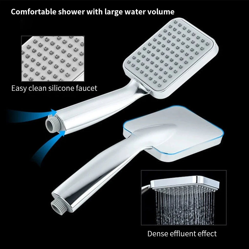 

Shower Head Handheld Pressure Boosting Showerhead 20mm ABS Plastic Bathroom Water Sprayer Gray