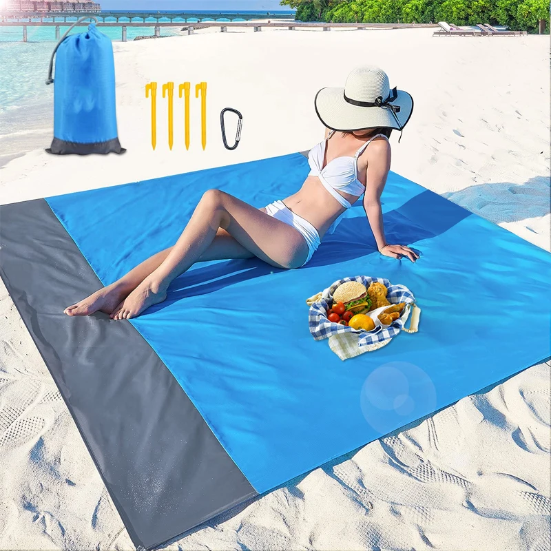 2x2.1m Waterproof Pocket Sand Beach Mat Folding Camping Mat Portable Lightweight Blanket Outdoor Picnic Tourism Ground Carpet
2x2.1m Waterproof Pocket Sand Beach Mat Folding Camping Mat Portable Lightweight Blanket Outdoor Picnic Tourism Ground Carpet