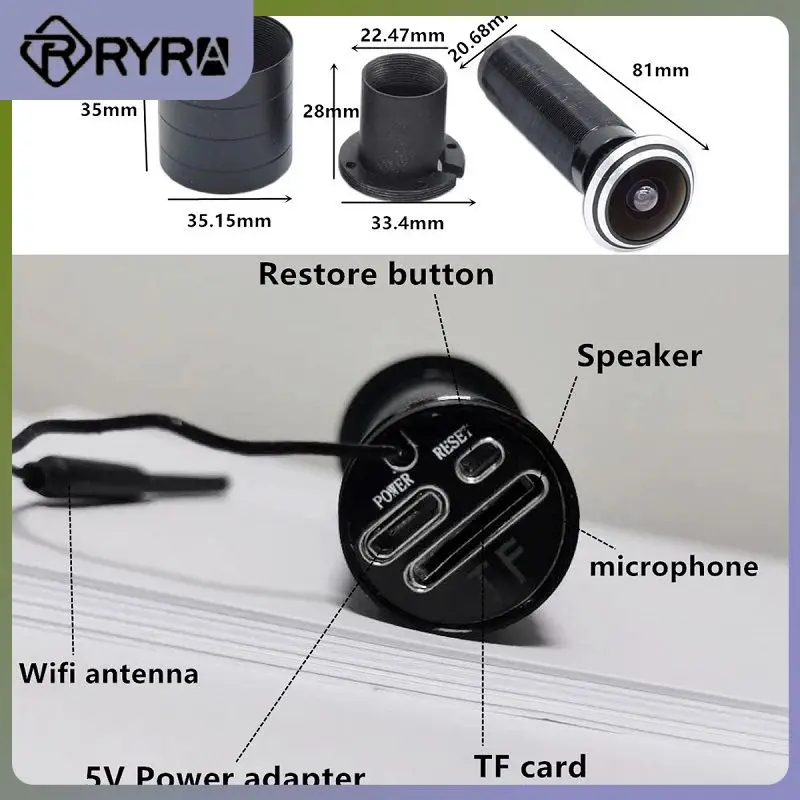 Tuya App Mini Wifi Port Eye Hole Ip Camera Household Tuya 1080p Camera Wide Angle Audio Door Camera Remote Viewing With Speaker
Tuya App Mini Wifi Port Eye Hole Ip Camera Household Tuya 1080p Camera Wide Angle Audio Door Camera Remote Viewing With Speaker