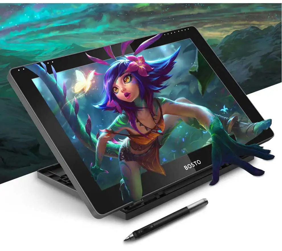 Bosto 16inch Drawing Tablet Monitor Drawing Pen Display Graphic Monitor IPS Monitor 8192 Level Pen Pressure
Bosto 16inch Drawing Tablet Monitor Drawing Pen Display Graphic Monitor IPS Monitor 8192 Level Pen Pressure