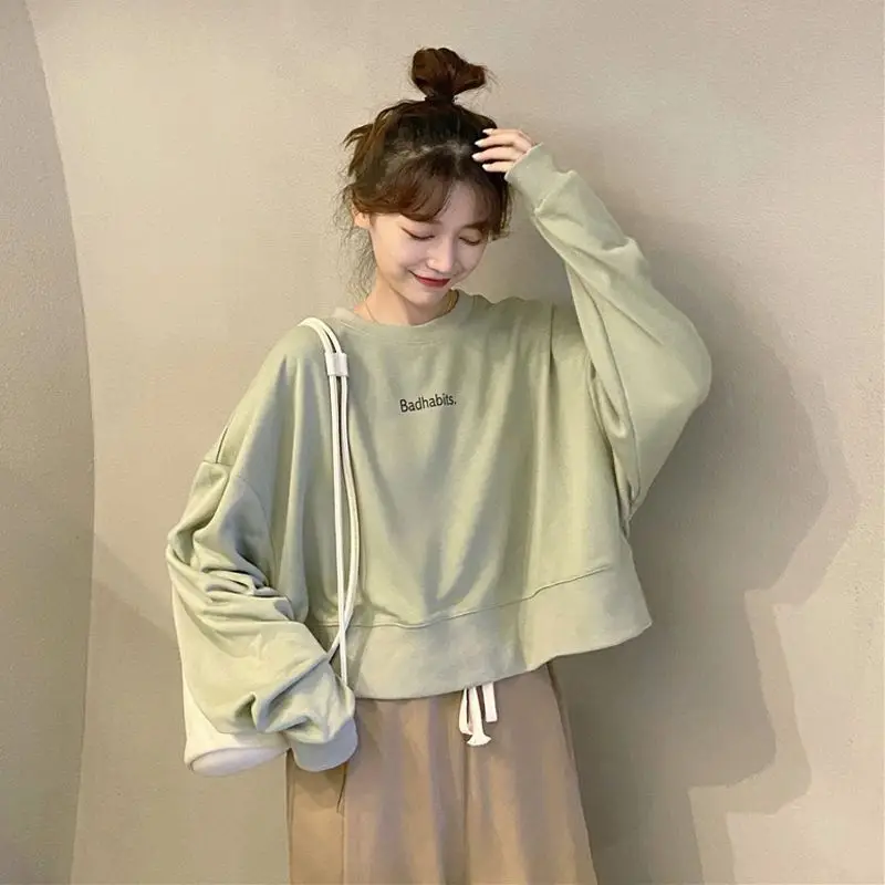 Short Length Korean Letter Sudadera Long Sleeve Pullovers Chic Sweatshirts Preppy Style O Neck Women Hoodies Autumn Y2k
Short Length Korean Letter Sudadera Long Sleeve Pullovers Chic Sweatshirts Preppy Style O Neck Women Hoodies Autumn Y2k