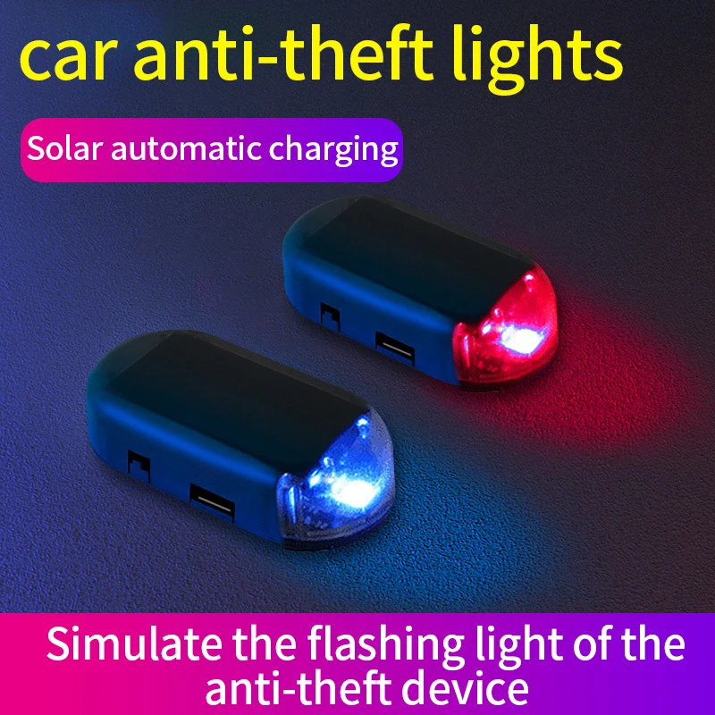 Solar USB Power Car Alarm Light Anti-Theft Warning Flash Blinking Fake Car Led Light Flash Blinking Lamp Red Blue New Update
Solar USB Power Car Alarm Light Anti-Theft Warning Flash Blinking Fake Car Led Light Flash Blinking Lamp Red Blue New Update