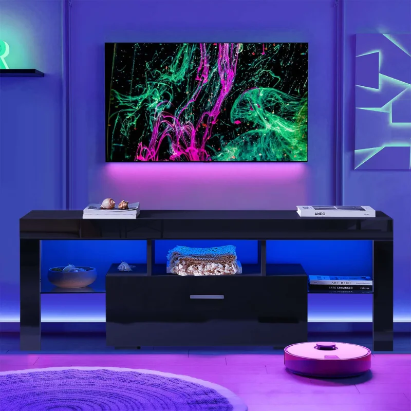 Aukfa LED TV Stand for TVs up to 60", Storage TV Cabinet for Living Room - Black furniture storage cabinet
Aukfa LED TV Stand for TVs up to 60", Storage TV Cabinet for Living Room - Black furniture storage cabinet