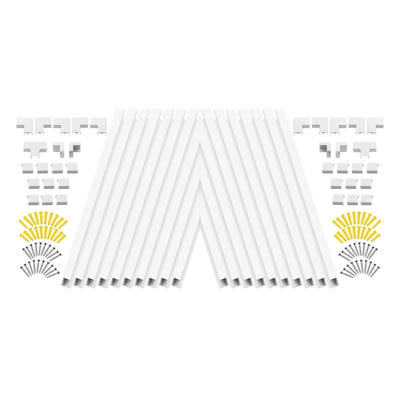 JFBL Hot 20Pcs PVC Cord Duct Cable Cover Raceway Wall Cable Management Electric Cache Cable Channel Wire Cover Waterproof
JFBL Hot 20Pcs PVC Cord Duct Cable Cover Raceway Wall Cable Management Electric Cache Cable Channel Wire Cover Waterproof