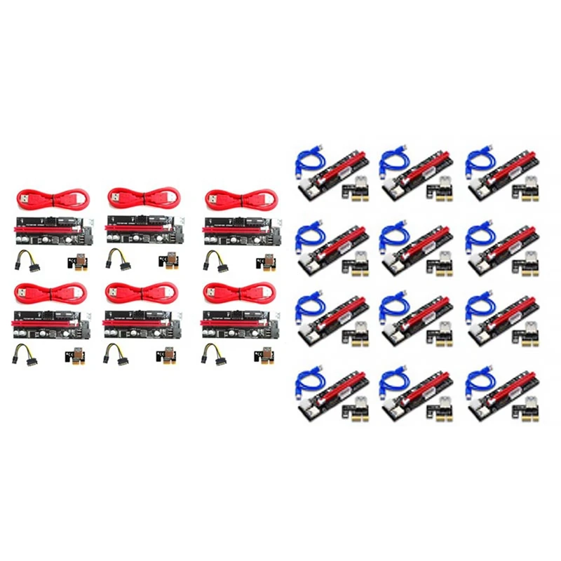 12Pcs VER103C 3In1 Power PCI-E Riser Card & 1 Set VER 009S PCIE Riser 1X To 16X Graphics Extension Card 
12Pcs VER103C 3In1 Power PCI-E Riser Card & 1 Set VER 009S PCIE Riser 1X To 16X Graphics Extension Card