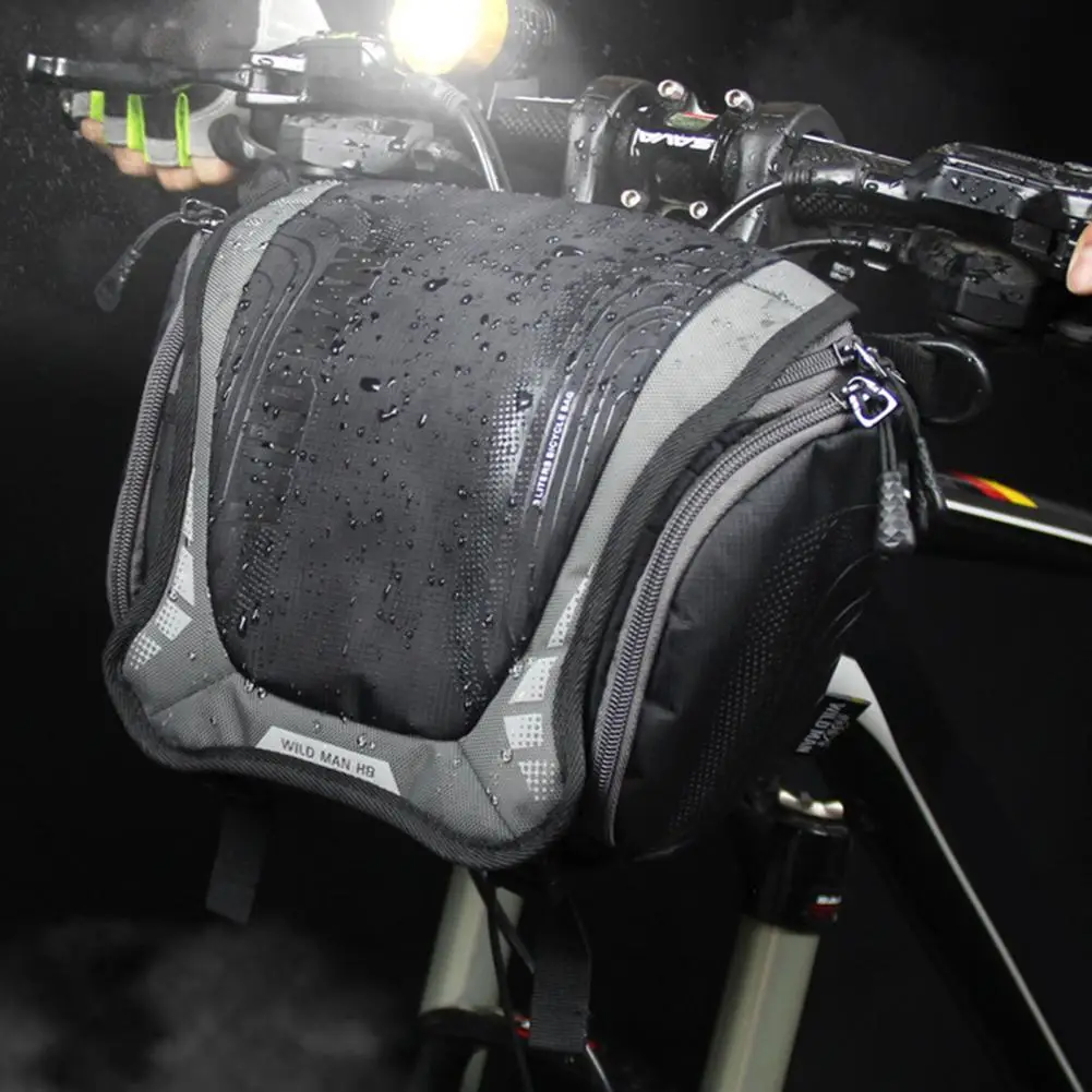 WILD MAN-H8 Bicycle Bag Panniers Reflective Design Waterproof Portable Bike Handlebar Pouch Camera Bag for Riding
WILD MAN-H8 Bicycle Bag Panniers Reflective Design Waterproof Portable Bike Handlebar Pouch Camera Bag for Riding