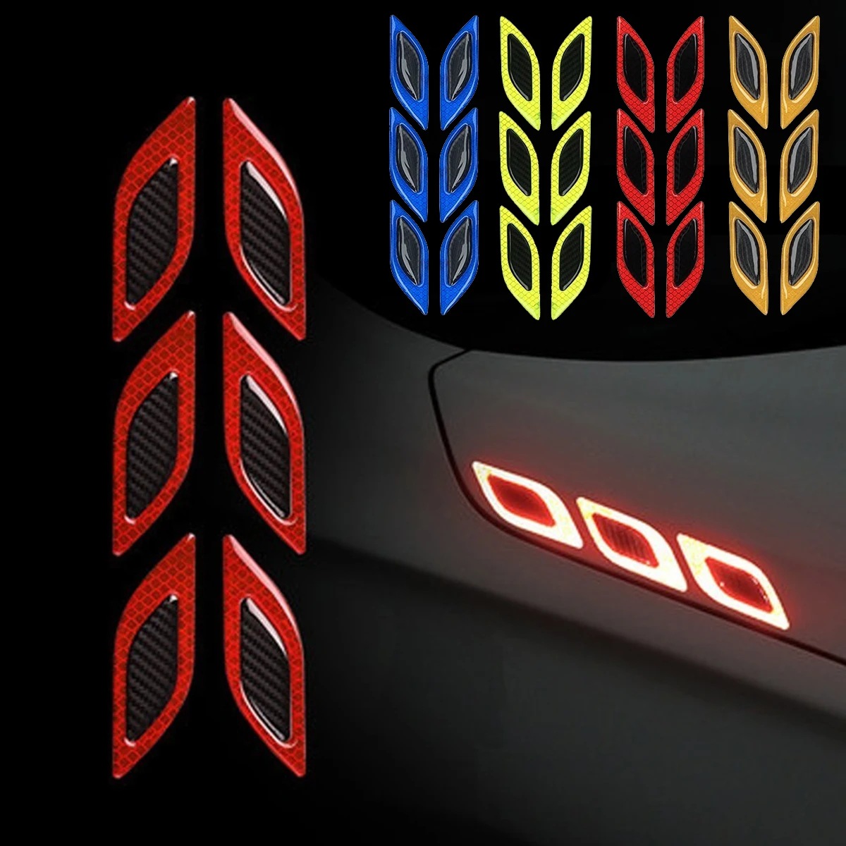 6pcs/Set Car Reflective Stickers Anti-Scratch Safety Warning Sticker for Truck Auto Motor Exterior Decorative Accessories
6pcs/Set Car Reflective Stickers Anti-Scratch Safety Warning Sticker for Truck Auto Motor Exterior Decorative Accessories