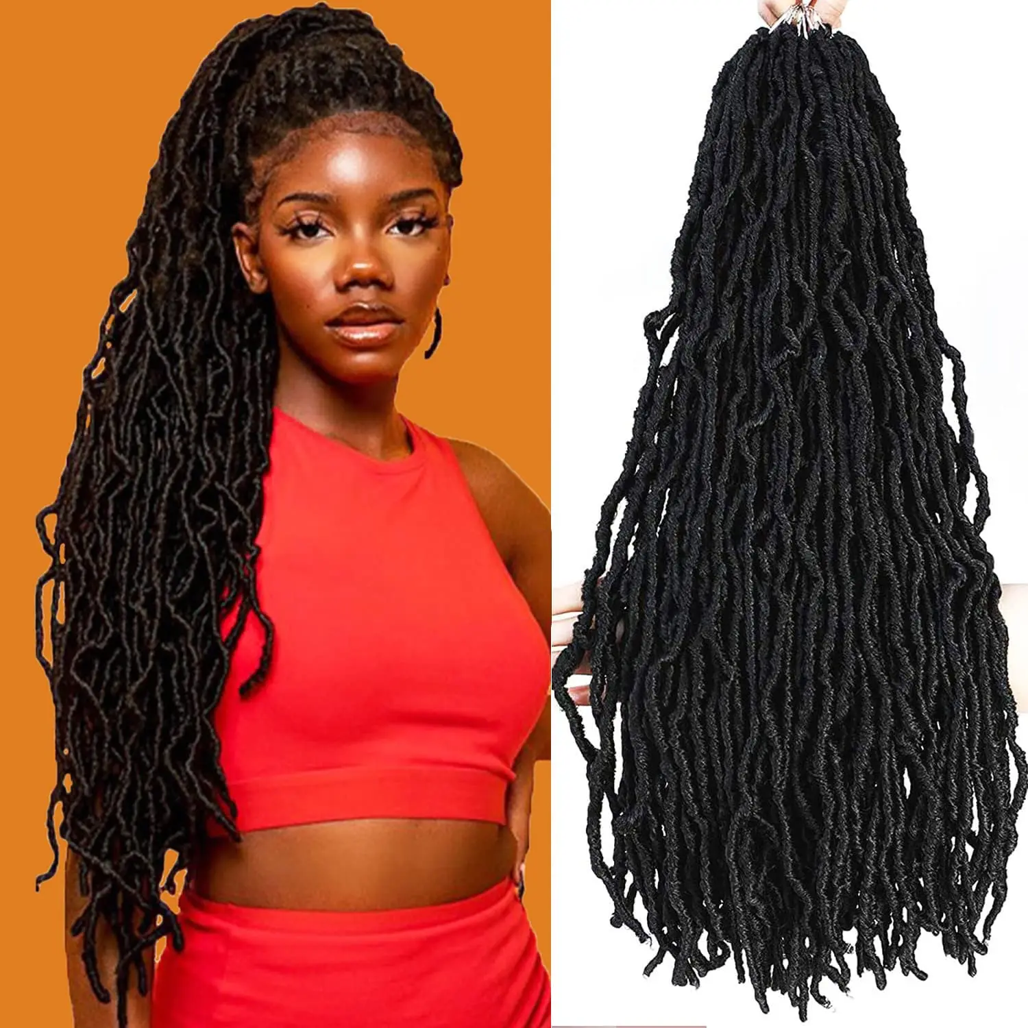 SAMBRAID 36 Inch New Faux Locs With Curly Soft Locs Crochet Hair Long Ombre Natural Crochet Braids for Black Women Extension
SAMBRAID 36 Inch New Faux Locs With Curly Soft Locs Crochet Hair Long Ombre Natural Crochet Braids for Black Women Extension