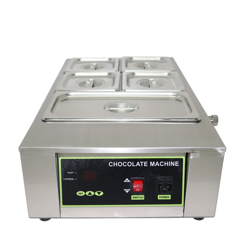 

3/4/5/6 цилиндрическая электрическая плавильная печь для шоколада, домашняя Коммерческая печь из нержавеющей стали для приготовления шоколад...