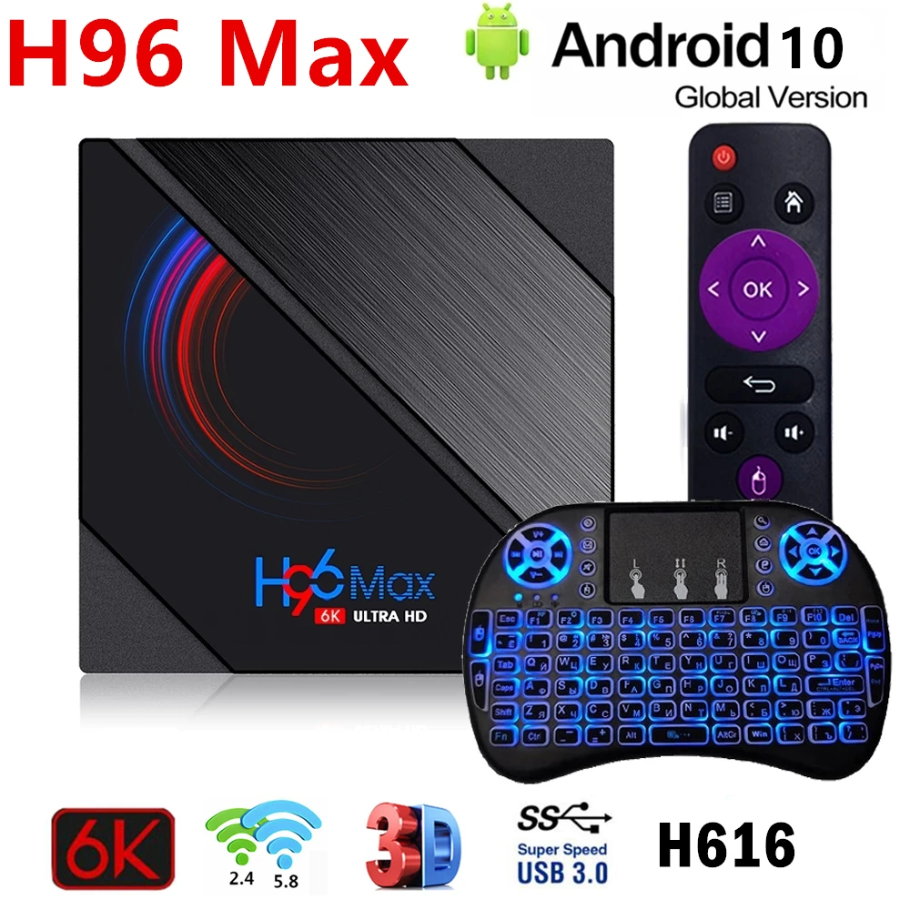 NEW H96 MAX H616 Smart TV Box Android 10 Allwinner H616 4GB 32GB 64GB BT 4K 6K 2.4G/5G Dual Wifi Media Player Set Top Box 2G16G
NEW H96 MAX H616 Smart TV Box Android 10 Allwinner H616 4GB 32GB 64GB BT 4K 6K 2.4G/5G Dual Wifi Media Player Set Top Box 2G16G