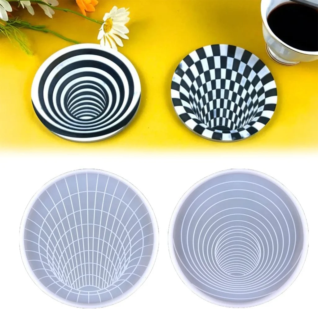 2022 New Vision Trap Coaster Resin Mold DIY Geometric Spiral Pattern Coaster Molds Epoxy Resin Coaster Crafts Home Decor
2022 New Vision Trap Coaster Resin Mold DIY Geometric Spiral Pattern Coaster Molds Epoxy Resin Coaster Crafts Home Decor
